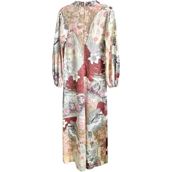 Vintage 70s Holly Gloria Moret of California Floral Boho Maxi Dress Size S/M - Picture 6 of 11